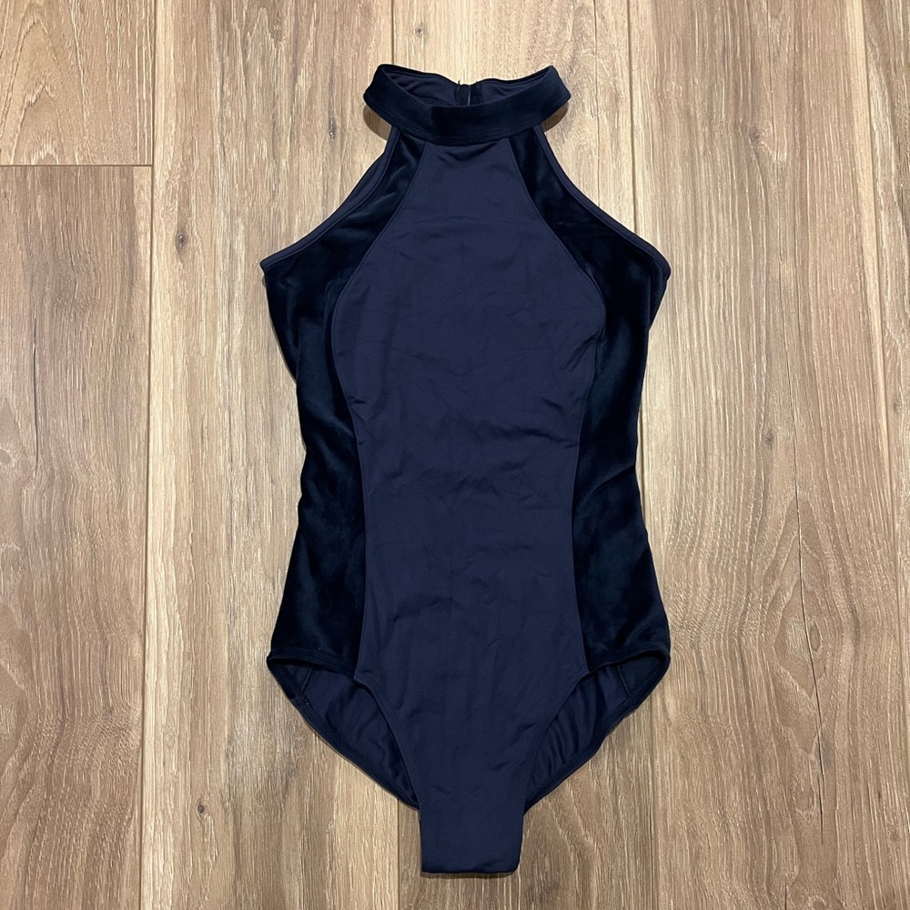 Mirella Velvet Navy Leotard AS